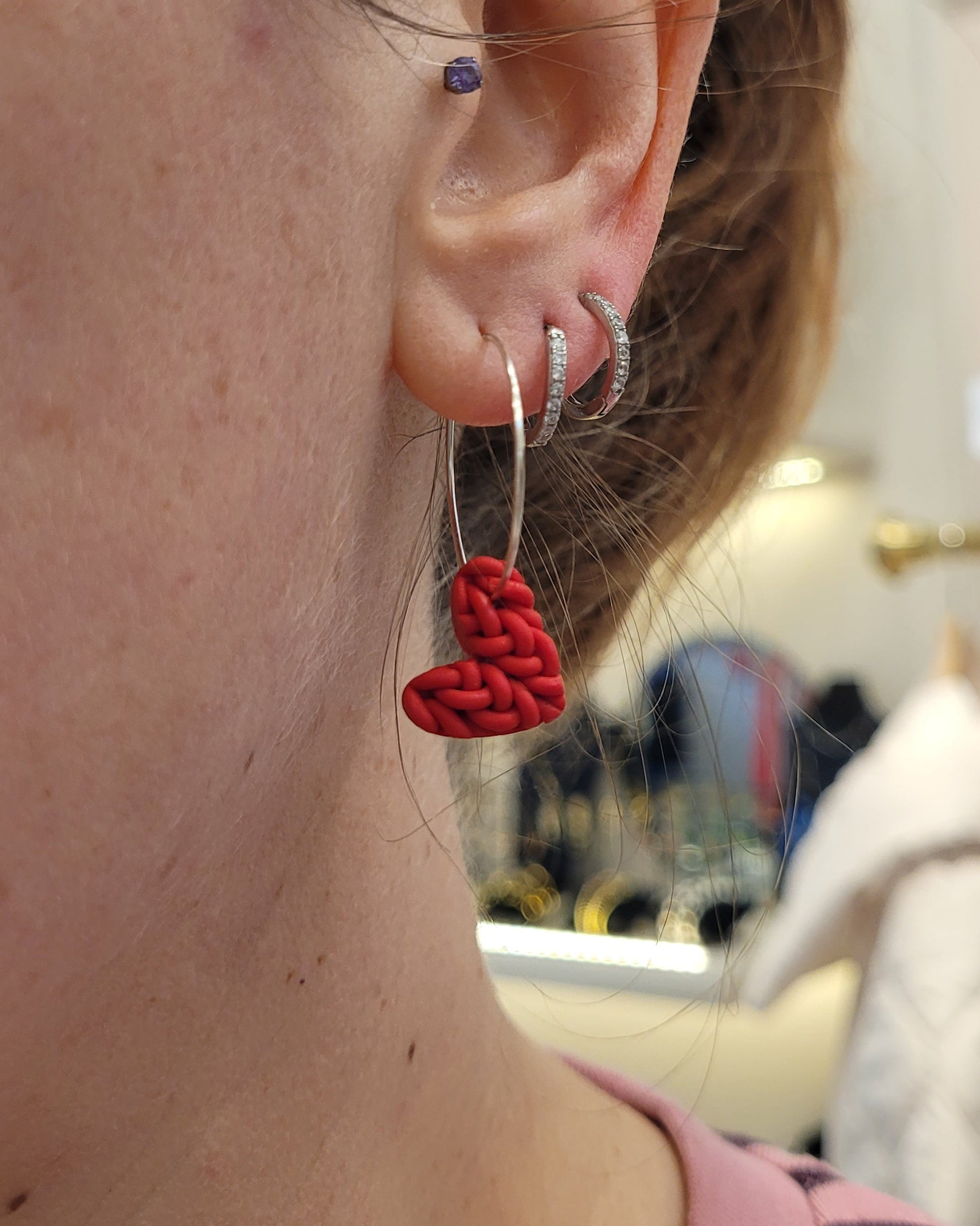 Heart Braid Dangles