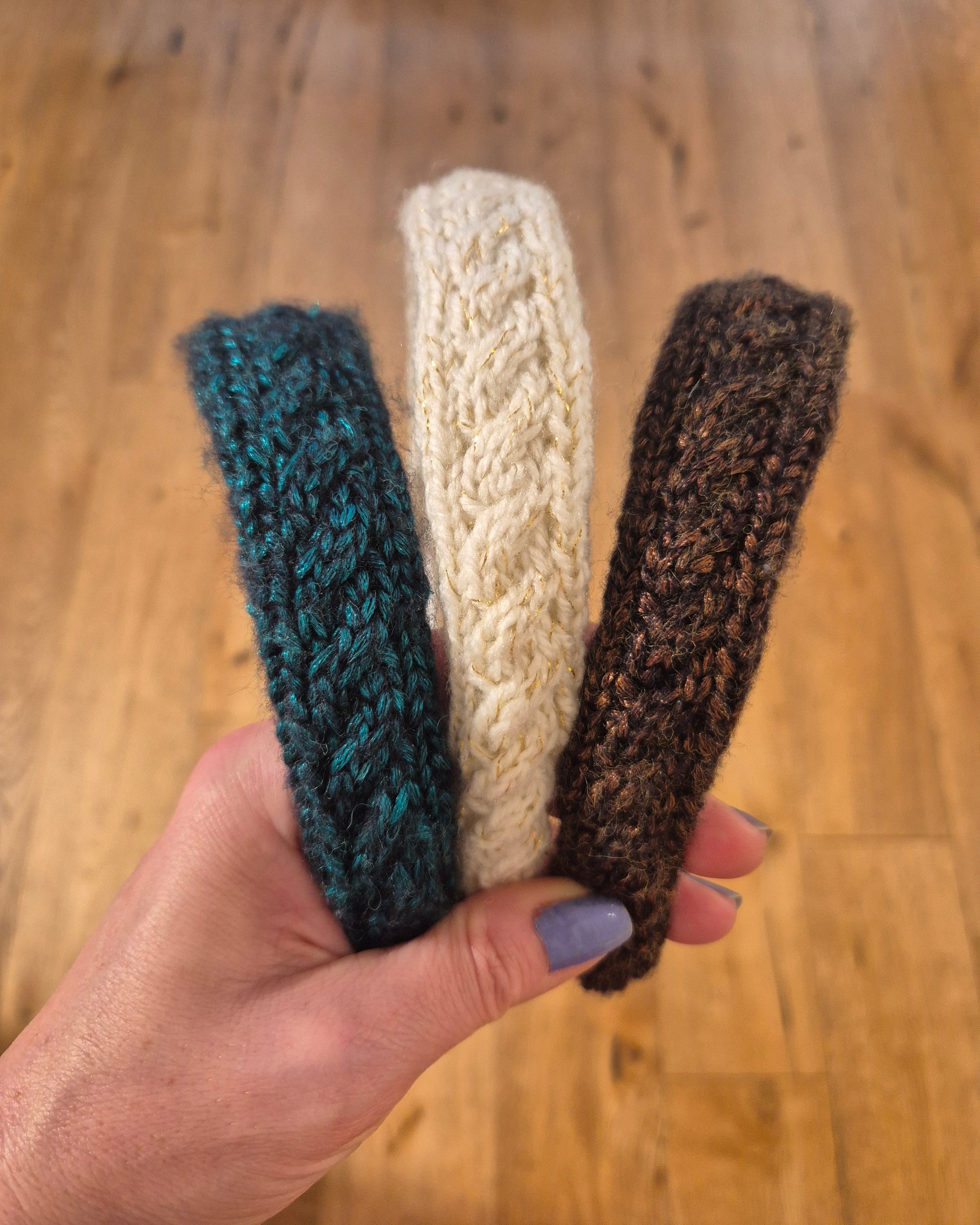 Winter Alice Bands with Cable Knit Pattern