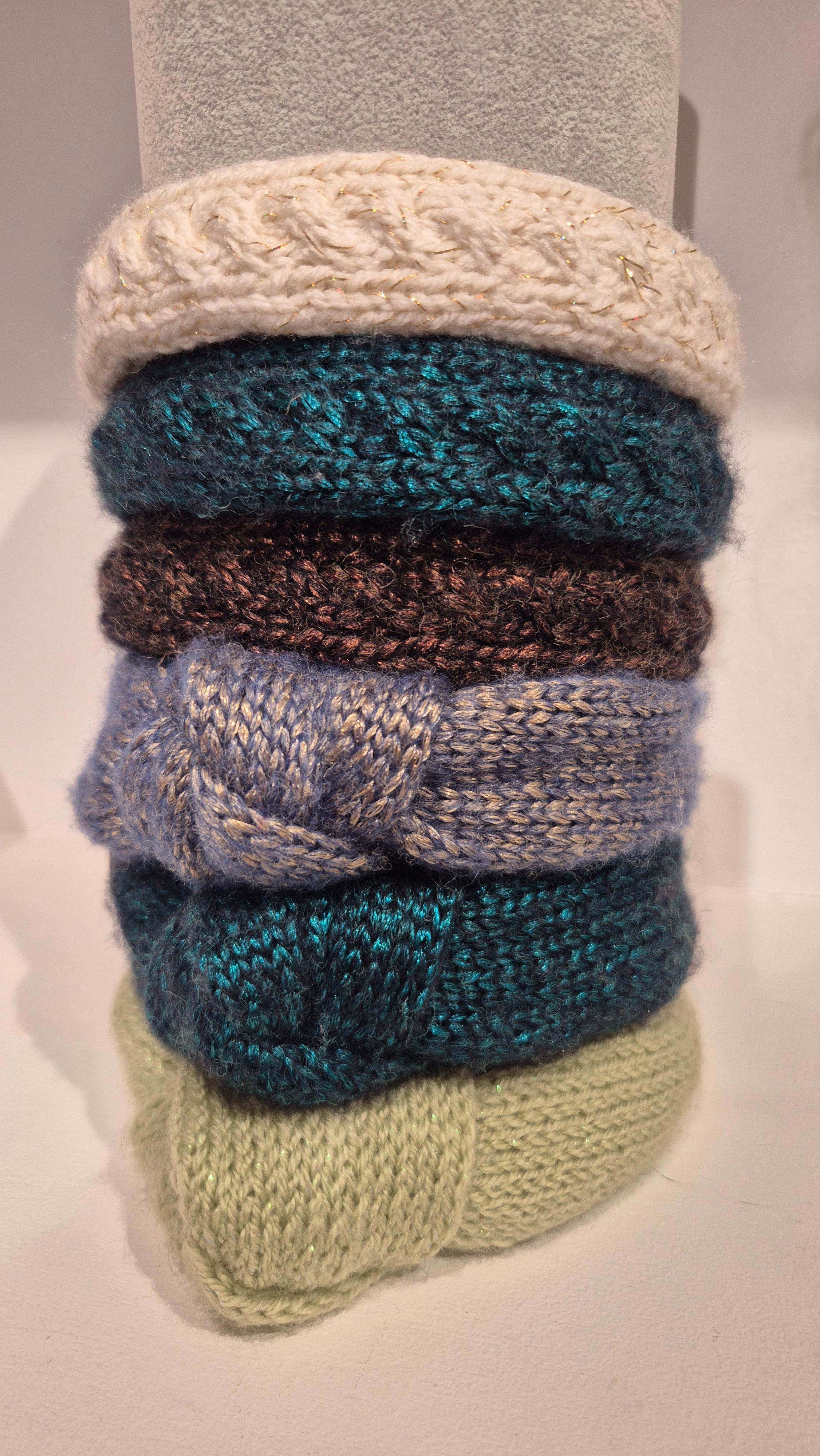 Winter Alice Bands with Knot