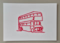 London Themed Handstitched Wall Poster - A5